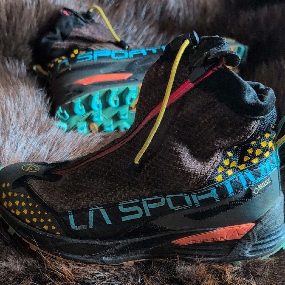 La Sportiva Black and Yellow Trail Shoes